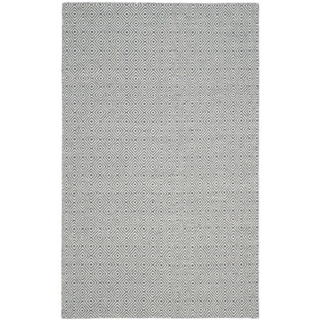 Safavieh Oasis Hand Woven Flatweave Rectangle Rug- Dark Grey - Ivory- 6 x 9 ft. OAS525C-6